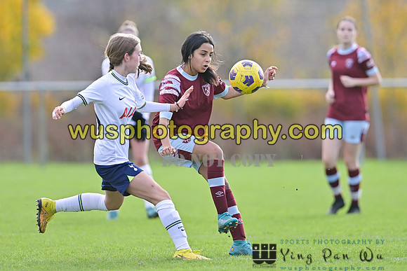 20221119-110436 Tottenham Hotspur Women FC Academy U15 v West Ham United Academy Girls U15