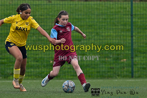 20241109-113802 West Ham United Performance Claret Girls U14 v Oxford United Girls U14