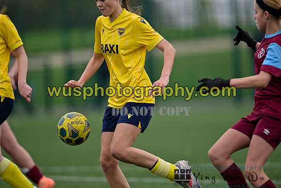 20241109-104504 West Ham United Performance Claret Girls U14 v Oxford United Girls U14