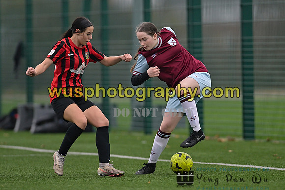 20241130-105718 West Ham United Warriors Girls U14 v Fareham Town Youth FC Girls U14