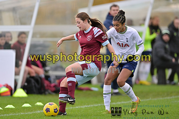 20221119-100544B Tottenham Hotspur Women FC Academy U15 v West Ham United Academy Girls U15