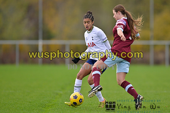 20221119-100542 Tottenham Hotspur Women FC Academy U15 v West Ham United Academy Girls U15