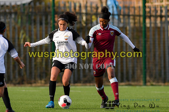 20211211-105340 West Ham United Academy Girls U16 v London Bees Academy U16