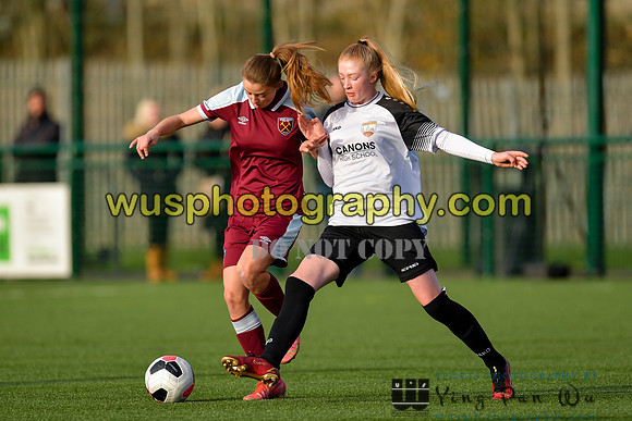 20211211-105124A West Ham United Academy Girls U16 v London Bees Academy U16