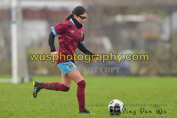 20220108-102114 Tottenham Hotspur Women FC JTP U15 v West Ham United Performance Girls U16