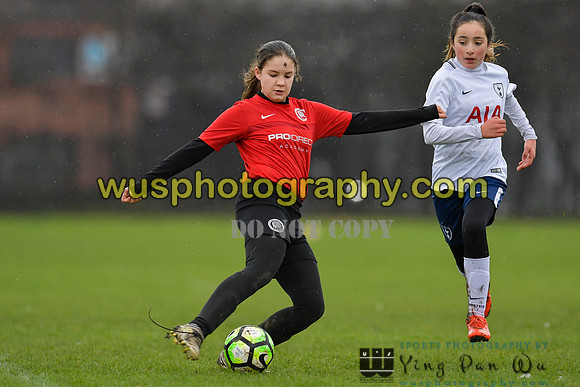 20180203-111659D Tottenham Hotspur Girls U13 v Pro Direct Academy BXB Girls U13 White