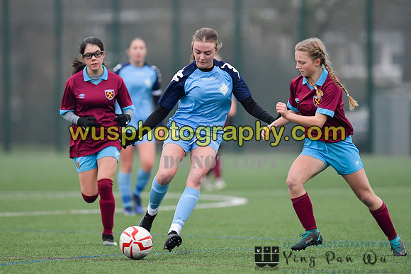 20220115-150503C West Ham United Performance Girls U16 v London City Lionesses U16