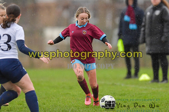 20220108-101729 Tottenham Hotspur Women FC JTP U15 v West Ham United Performance Girls U16