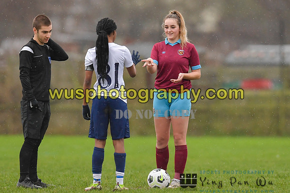 20220108-100255 Tottenham Hotspur Women FC JTP U15 v West Ham United Performance Girls U16