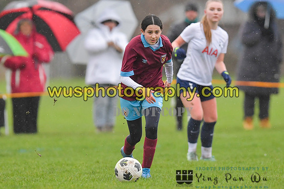 20220108-102011 Tottenham Hotspur Women FC JTP U15 v West Ham United Performance Girls U16