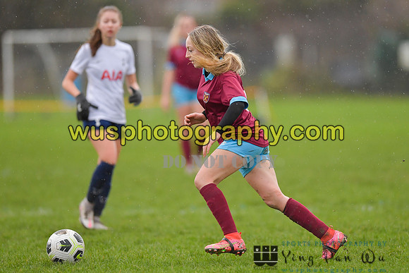 20220108-100657 Tottenham Hotspur Women FC JTP U15 v West Ham United Performance Girls U16