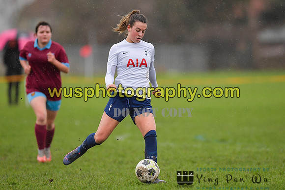 20220108-100824 Tottenham Hotspur Women FC JTP U15 v West Ham United Performance Girls U16