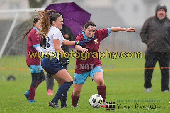 20220108-101445 Tottenham Hotspur Women FC JTP U15 v West Ham United Performance Girls U16