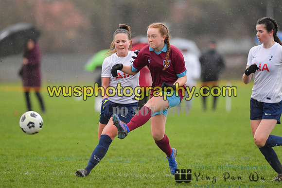 20220108-101831B Tottenham Hotspur Women FC JTP U15 v West Ham United Performance Girls U16
