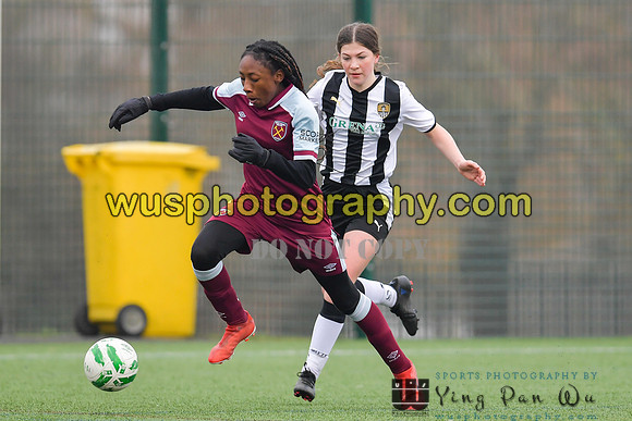 20220115-133314 West Ham United Academy Girls U14 v Notts County FC Girls U14