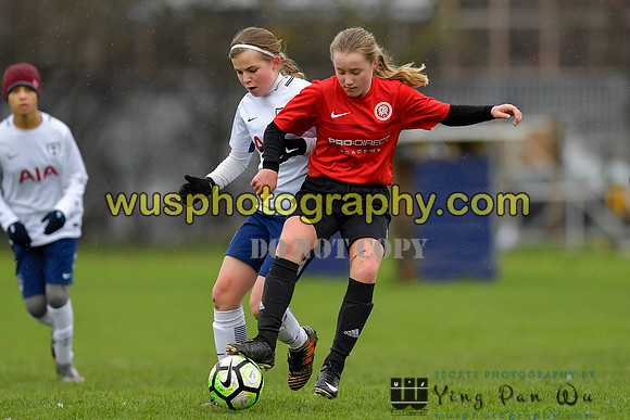 20180203-103914E Tottenham Hotspur Girls U13 v Pro Direct Academy BXB Girls U13 White