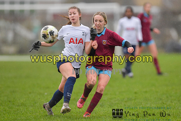 20220108-101849C Tottenham Hotspur Women FC JTP U15 v West Ham United Performance Girls U16