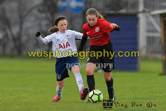 20180203-111644A Tottenham Hotspur Girls U13 v Pro Direct Academy BXB Girls U13 White