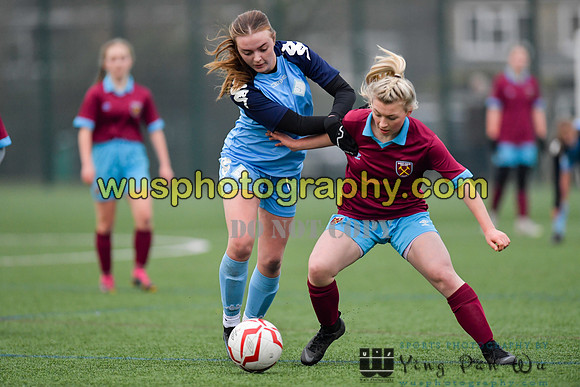 20220115-151039 West Ham United Performance Girls U16 v London City Lionesses U16