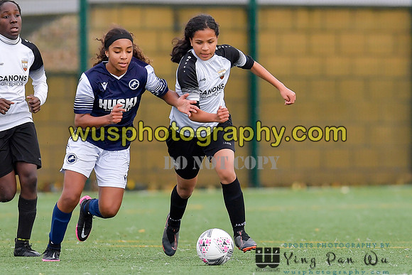 20201031-145333 London Bees Academy U14 v Millwall Lionesses Girls U14