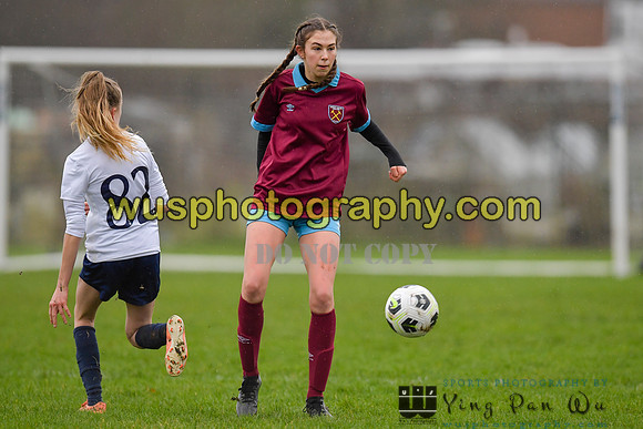 20220108-101006 Tottenham Hotspur Women FC JTP U15 v West Ham United Performance Girls U16