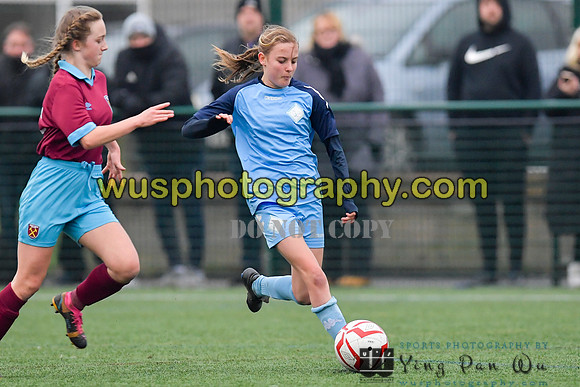 20220115-151009 West Ham United Performance Girls U16 v London City Lionesses U16