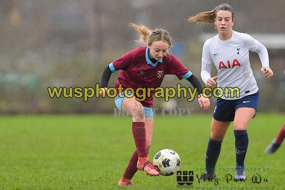 20220108-102057 Tottenham Hotspur Women FC JTP U15 v West Ham United Performance Girls U16