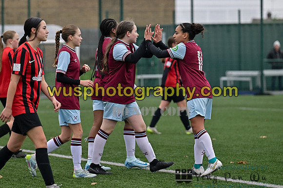 20241130-111638 West Ham United Warriors Girls U14 v Fareham Town Youth FC Girls U14