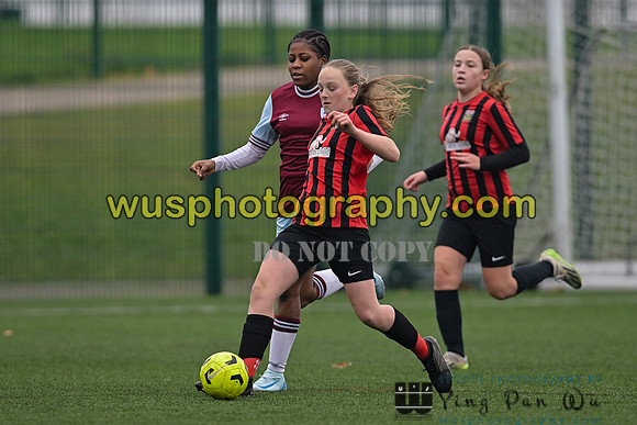 20241130-111410 West Ham United Warriors Girls U14 v Fareham Town Youth FC Girls U14