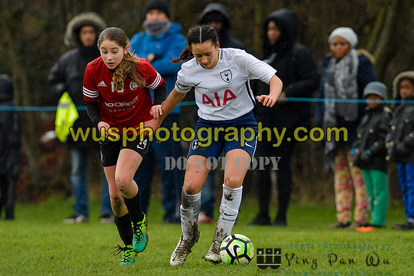 20180203-111432C Tottenham Hotspur Girls U13 v Pro Direct Academy BXB Girls U13 White