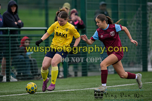 20241109-101124 West Ham United Performance Claret Girls U14 v Oxford United Girls U14