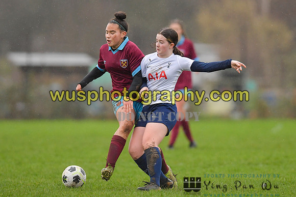 20220108-102108 Tottenham Hotspur Women FC JTP U15 v West Ham United Performance Girls U16