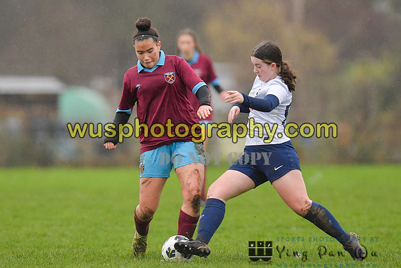 20220108-102107 Tottenham Hotspur Women FC JTP U15 v West Ham United Performance Girls U16