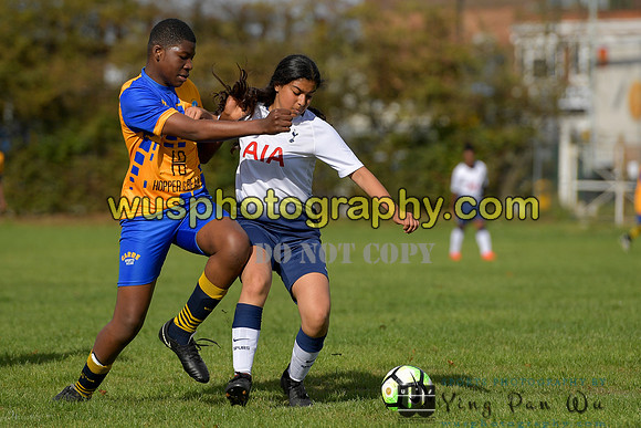 20181007-113602A Tottenham Hotspur Girls U14 v White Star Boys U14