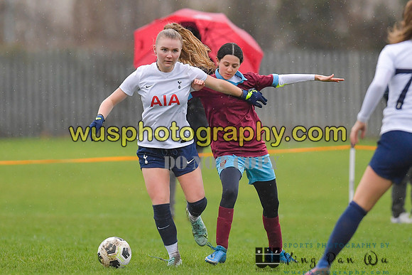 20220108-100704 Tottenham Hotspur Women FC JTP U15 v West Ham United Performance Girls U16