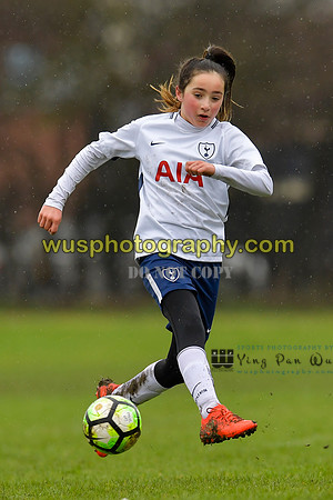 20180203-105157B-2 Tottenham Hotspur Girls U13 v Pro Direct Academy BXB Girls U13 White