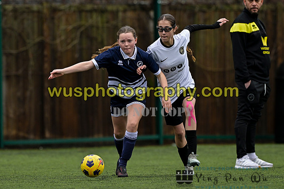 20250222-102450 Millwall Lionesses U12 v New Level Soccer Girls U12