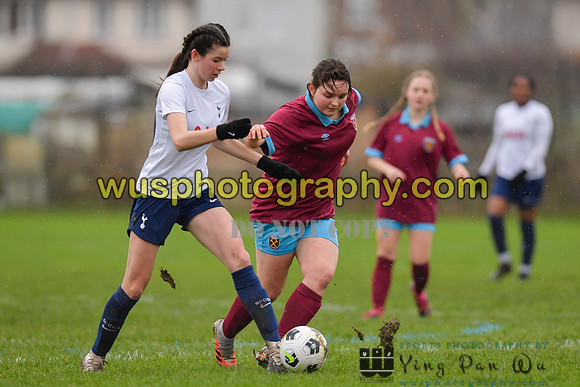 20220108-100540 Tottenham Hotspur Women FC JTP U15 v West Ham United Performance Girls U16