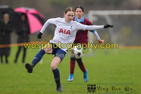 20220108-101234 Tottenham Hotspur Women FC JTP U15 v West Ham United Performance Girls U16