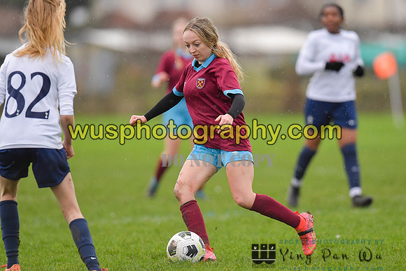 20220108-100656 Tottenham Hotspur Women FC JTP U15 v West Ham United Performance Girls U16